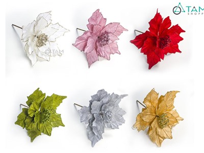 Cành hoa trạng nguyên Vintage viền kim tuyến X-PKHM-20